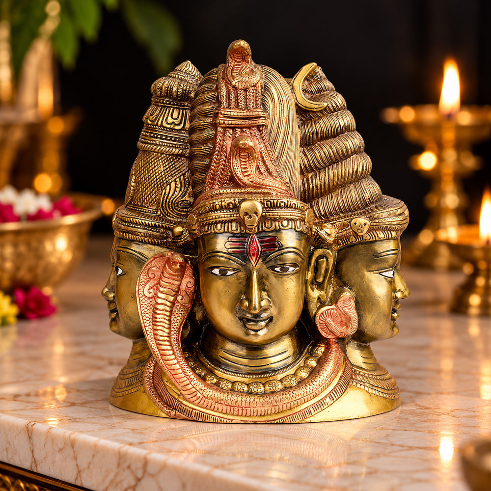 11.4 Inch Beautiful Brass Shiv Ji Idol