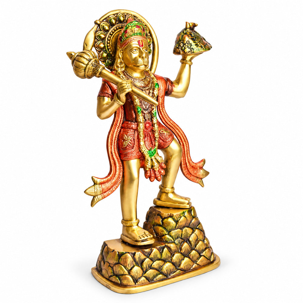14.2 Inch Kesari Nandan Hanuman Brass Idol