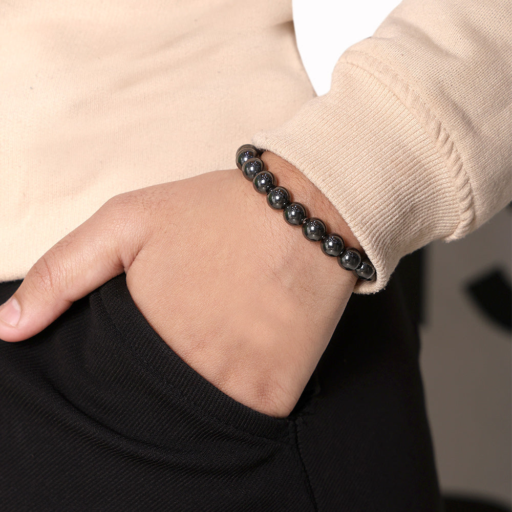 8 MM Authentic Hematite Crystal Bracelet for Reiki Healing