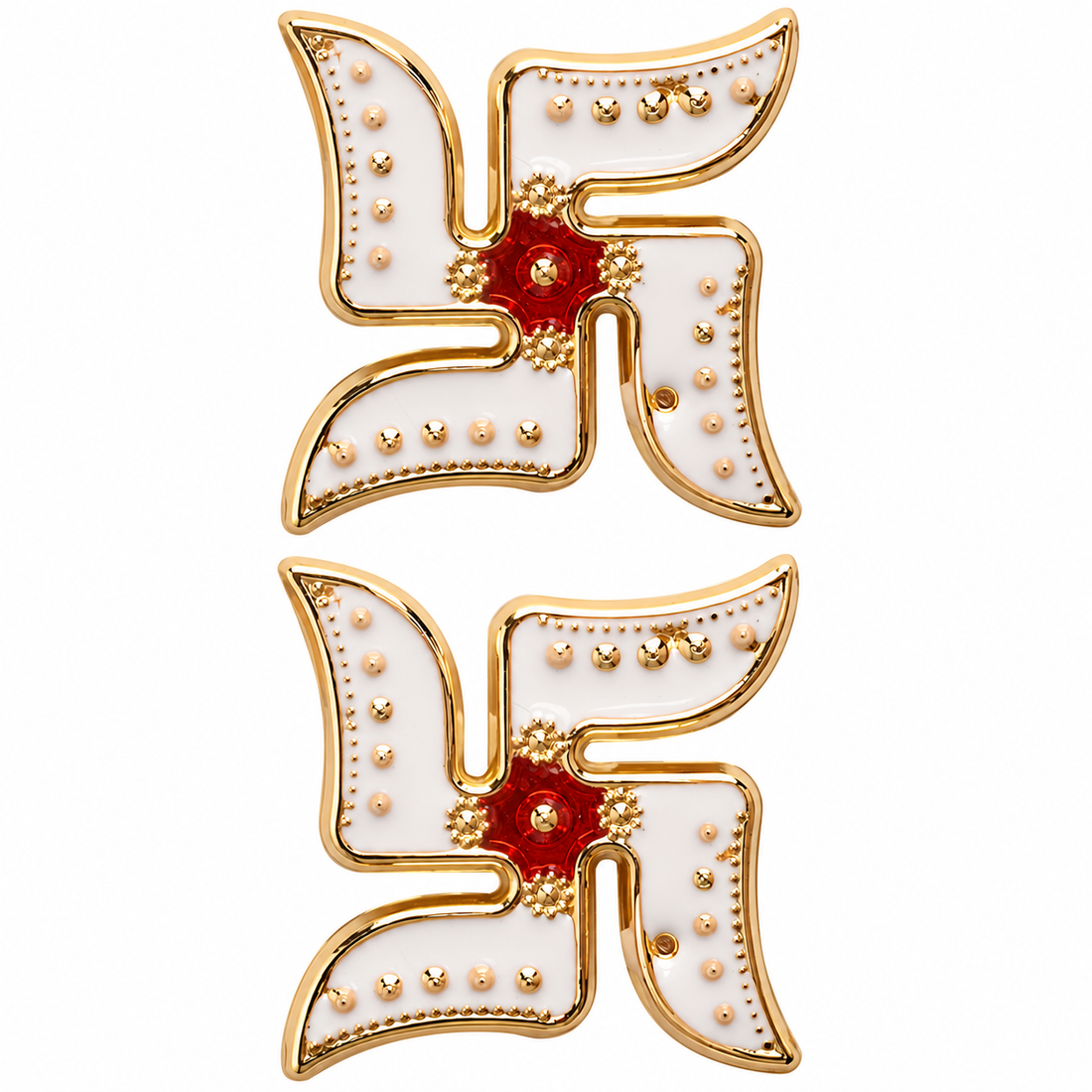 Festivities Exclusive White Swastik Diwali Stickers Set of 2