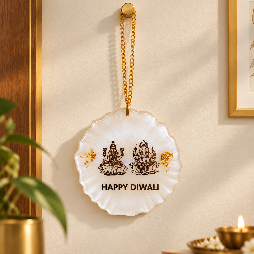 Hanging & Standing Resin Happy Diwali Lakshmi Ganesha Decor