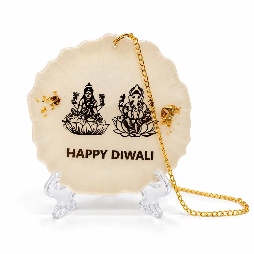 Hanging & Standing Resin Happy Diwali Lakshmi Ganesha Decor