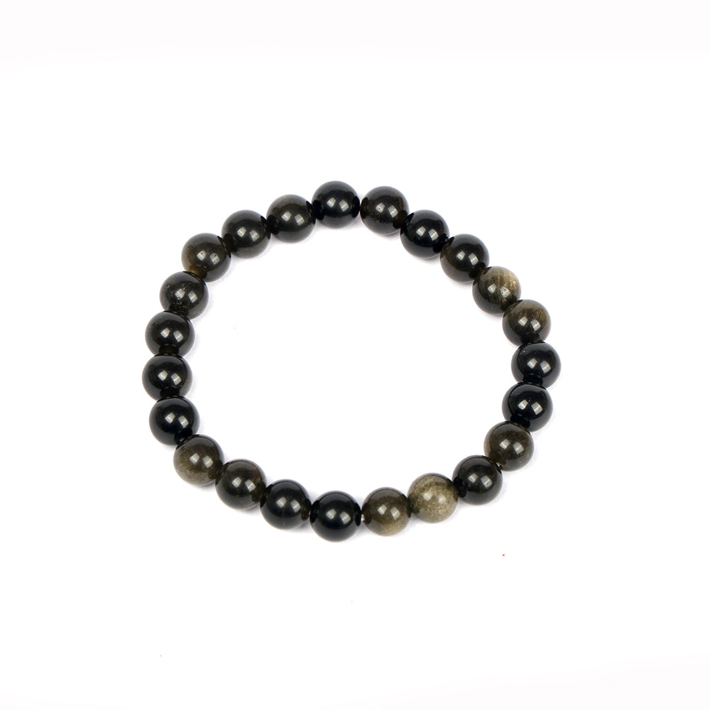 8mm Authentic Black Obsidian Healing Bracelet