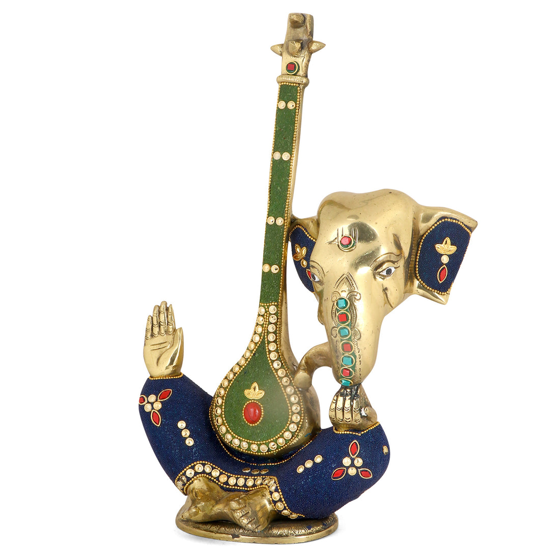 Lord Ganesh, Ganpati, known for Blessing Good Health and Wealth, The Idol Is made from Premium Quality material for long lasting use. Handmade product from the Artisanship of India's Craftsman with Using Modern Style.