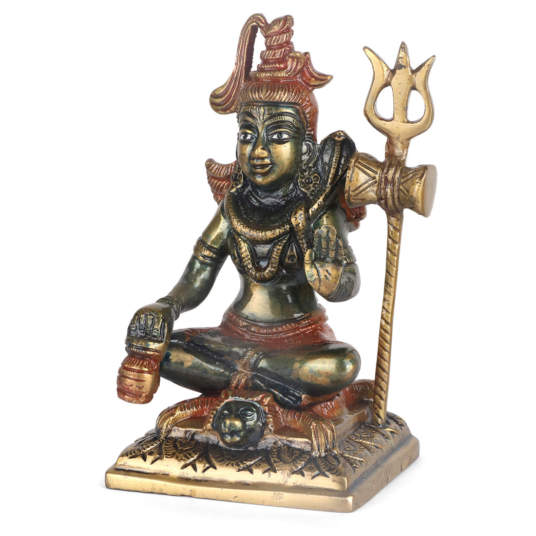 3.8 Inch Brass Shiv Idol