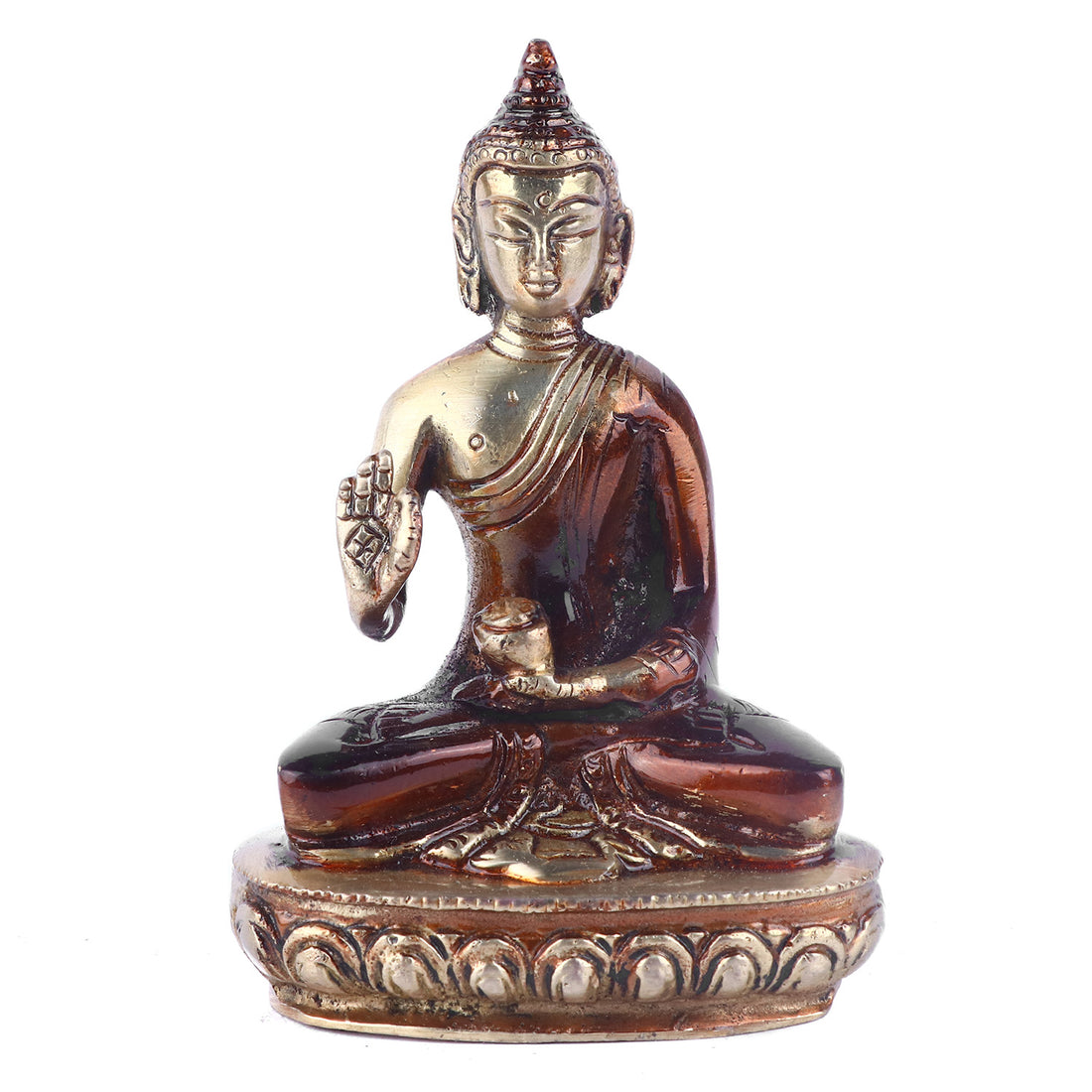 2.3 Inch Delicate Brass Buddha Idol