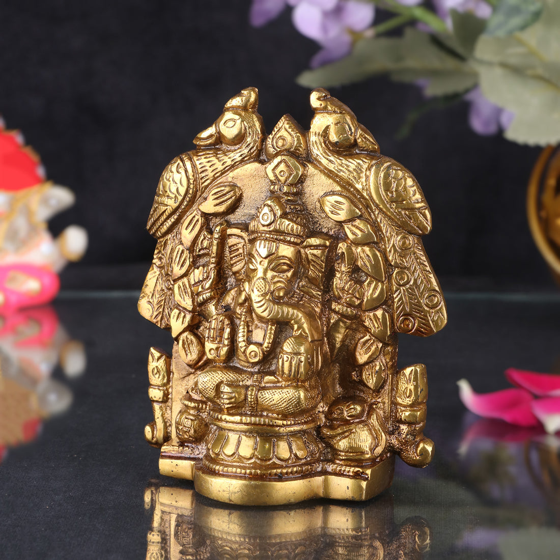4.5 Inch Brass Ganesh Idol