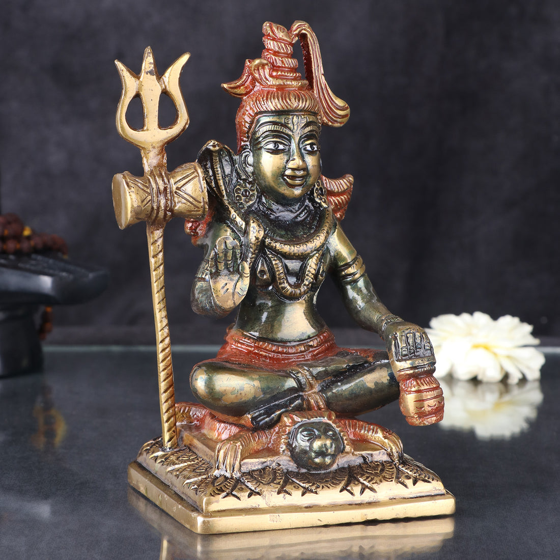 3.8 Inch Brass Shiv Idol