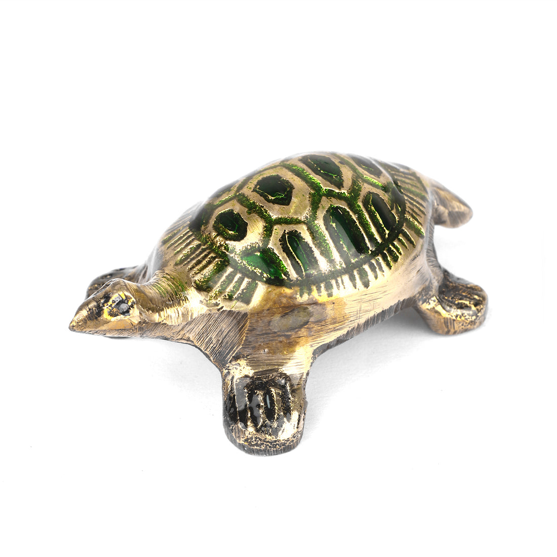 Brass Colored Turtle with Nakashi Plate/Tray (Medium)