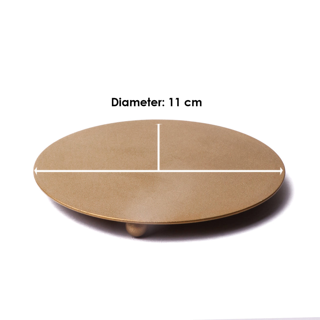 Golden Decorative Plate Candle Stand