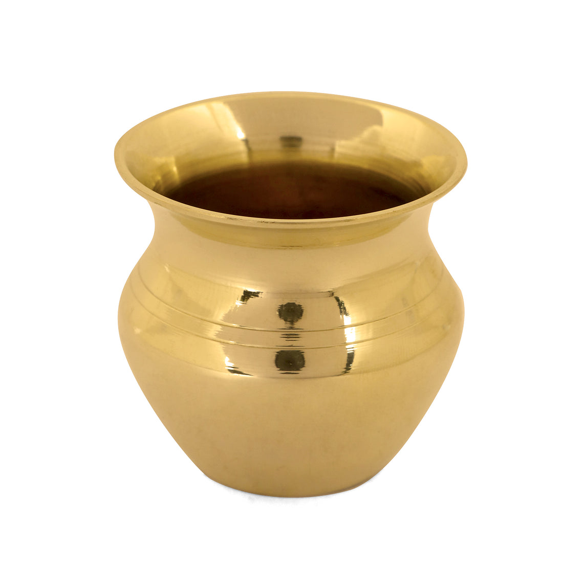 7 Piece Brass Om Laxmi Ganesh Pooja Thali Set (7.5 Inch - 8 Inch) Design 2