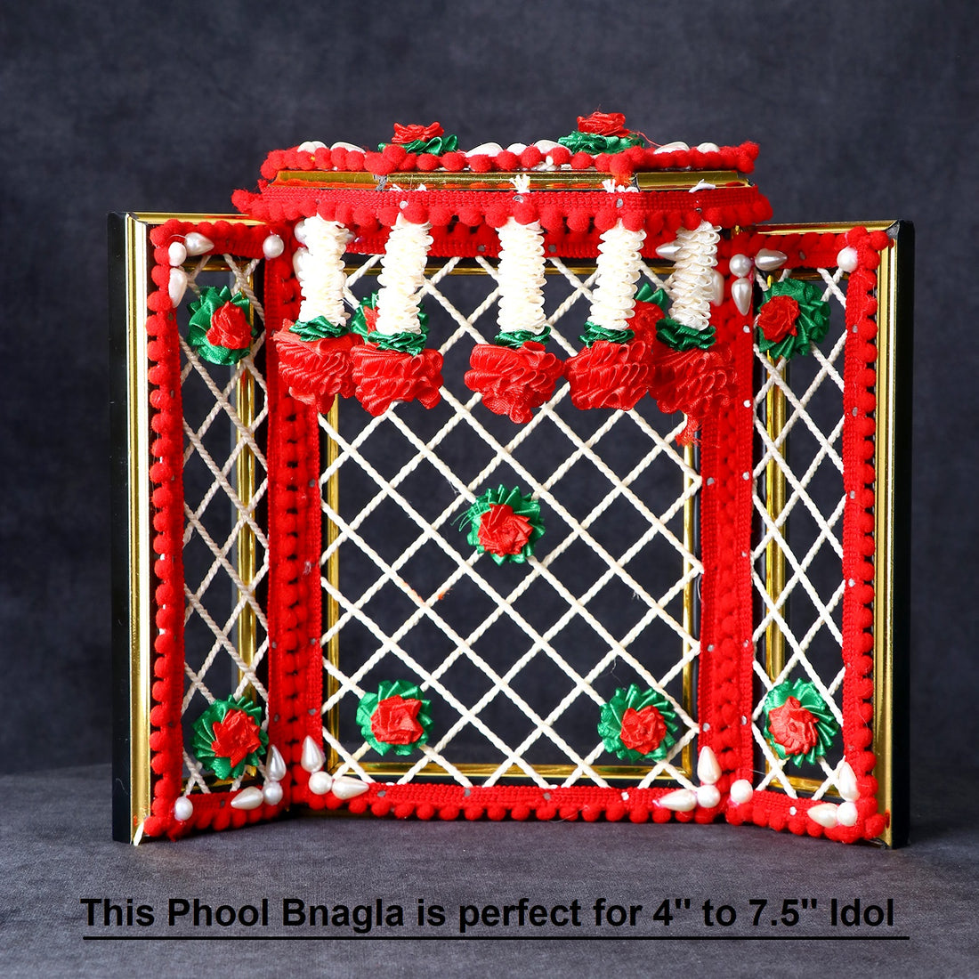 Traditional Handcrafted Deity Idol Background Phool Bangla