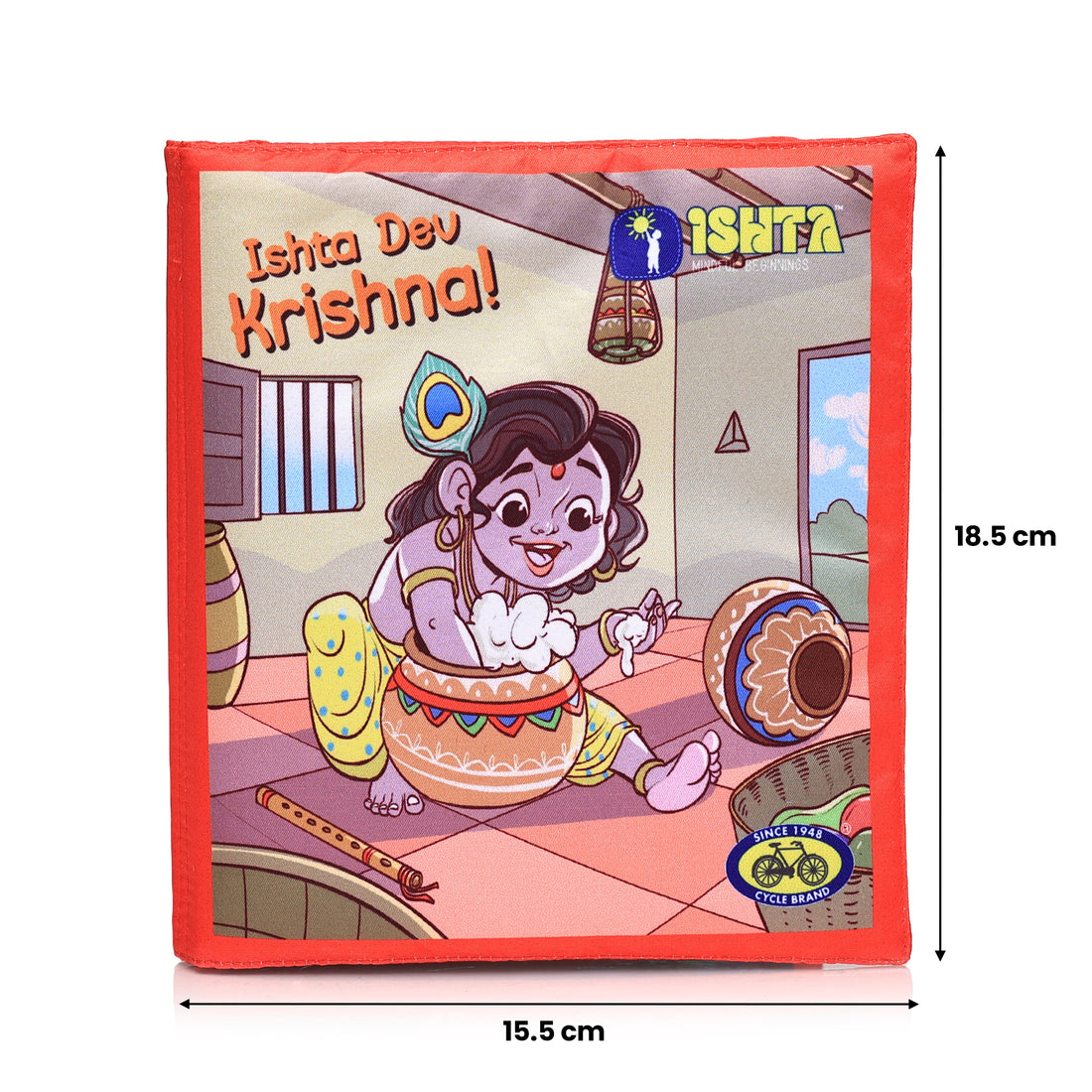 Sri Krishna Cloth Book for Kids (Washable and Reusable)