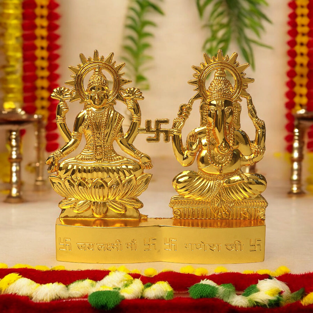 Lakshmi Ganesha Brass Statue | India’s Largest Pooja Accessories Brand – www.satvikstore.in