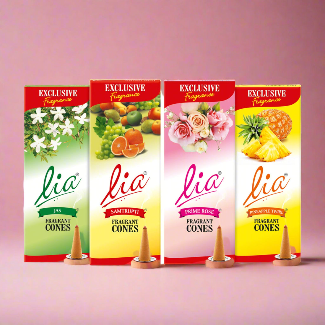 Lia Fragrant Cones Combo - Pack Of 4 Fragrances