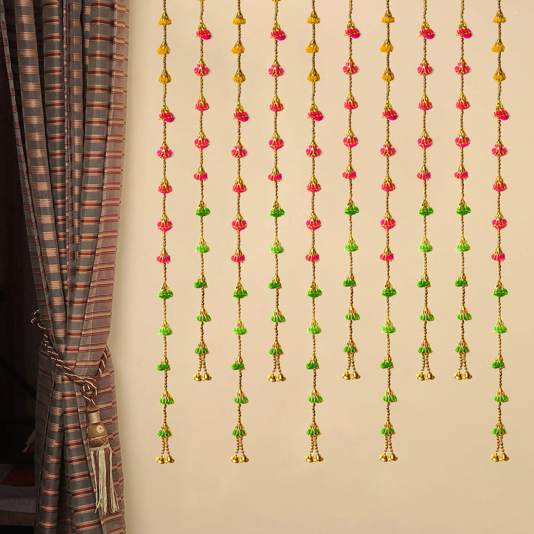 Pom Pom with Bells Wall Hanging Backdrop (Latkans)
