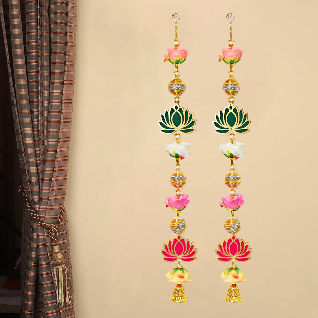 Lotus with Artificial Flower Hanging | India’s Largest Pooja Accessories Brand – www.satvikstore.in