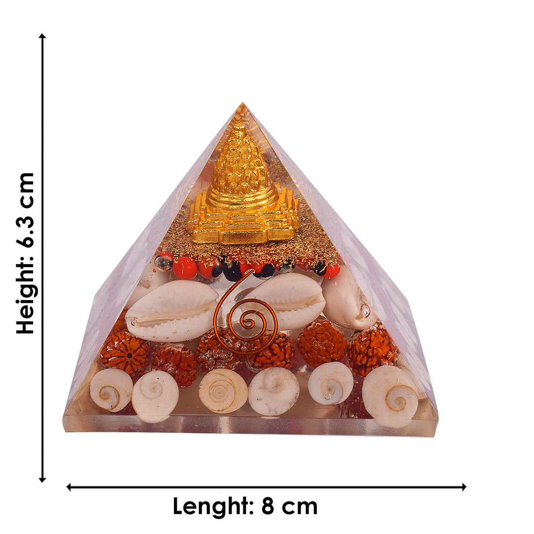 Large Orgonite Shri Yantra Gomti Chakra Pyramid