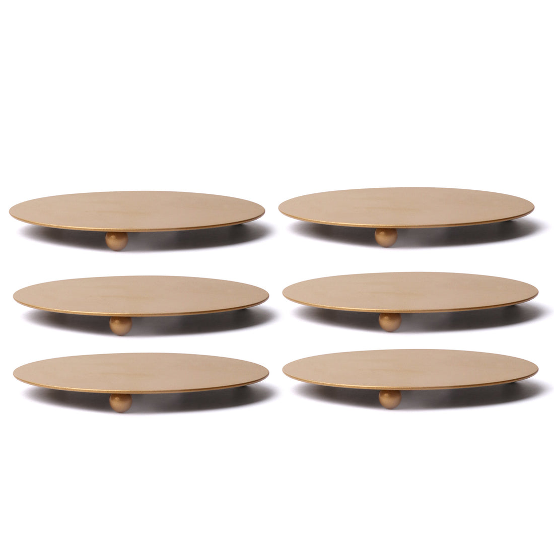 Golden Decorative Plate Candle Stand