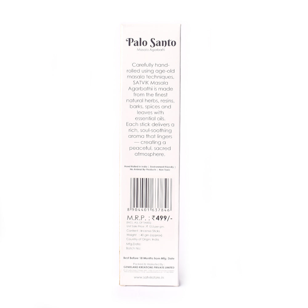 Palo Santo Pure Masala Incense Sticks