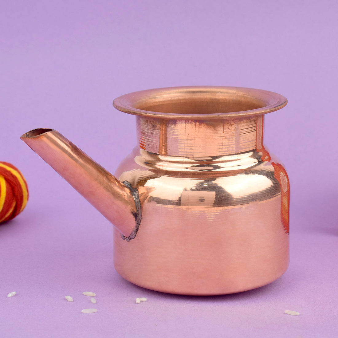 Pure Copper Kalash with Spout (Lota) for Pooja and Rituals, traditional tamra lota used for temple offerings, havan, and daily worship.Indiaβs Largest Pooja Accessories Brand β www.satvikstore.in