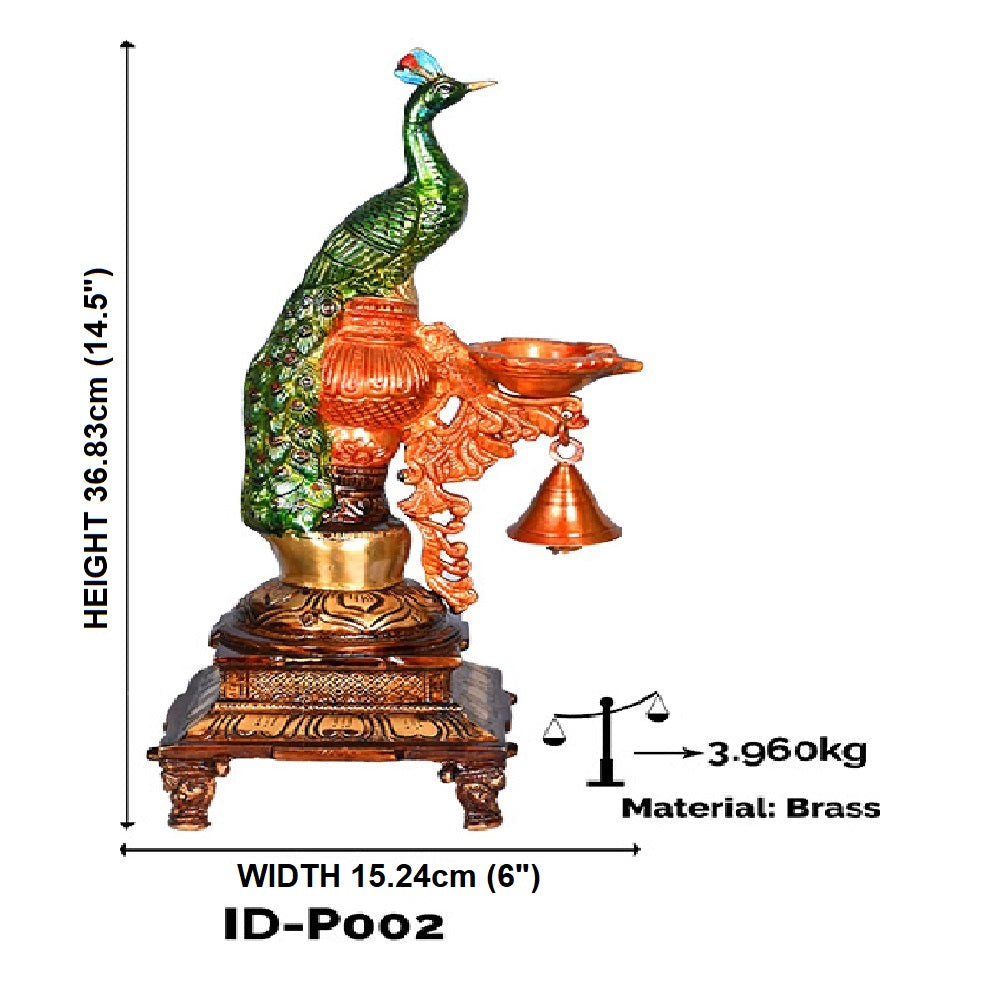 Brass Decorative Peacock Idol