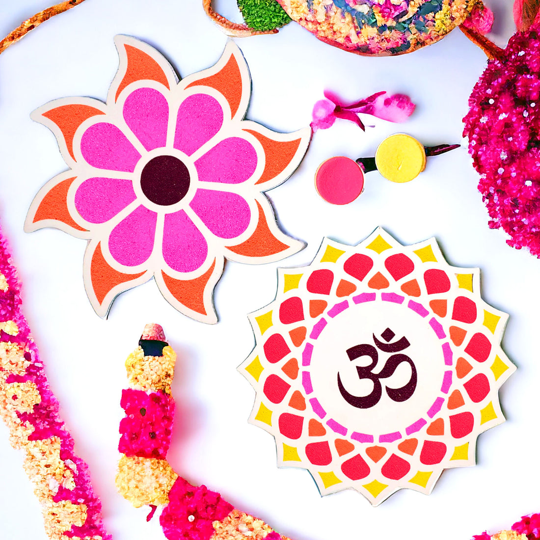 Set of 2 Rangoli Pallets | India’s Largest Pooja Accessories Brand – www.satvikstore.in