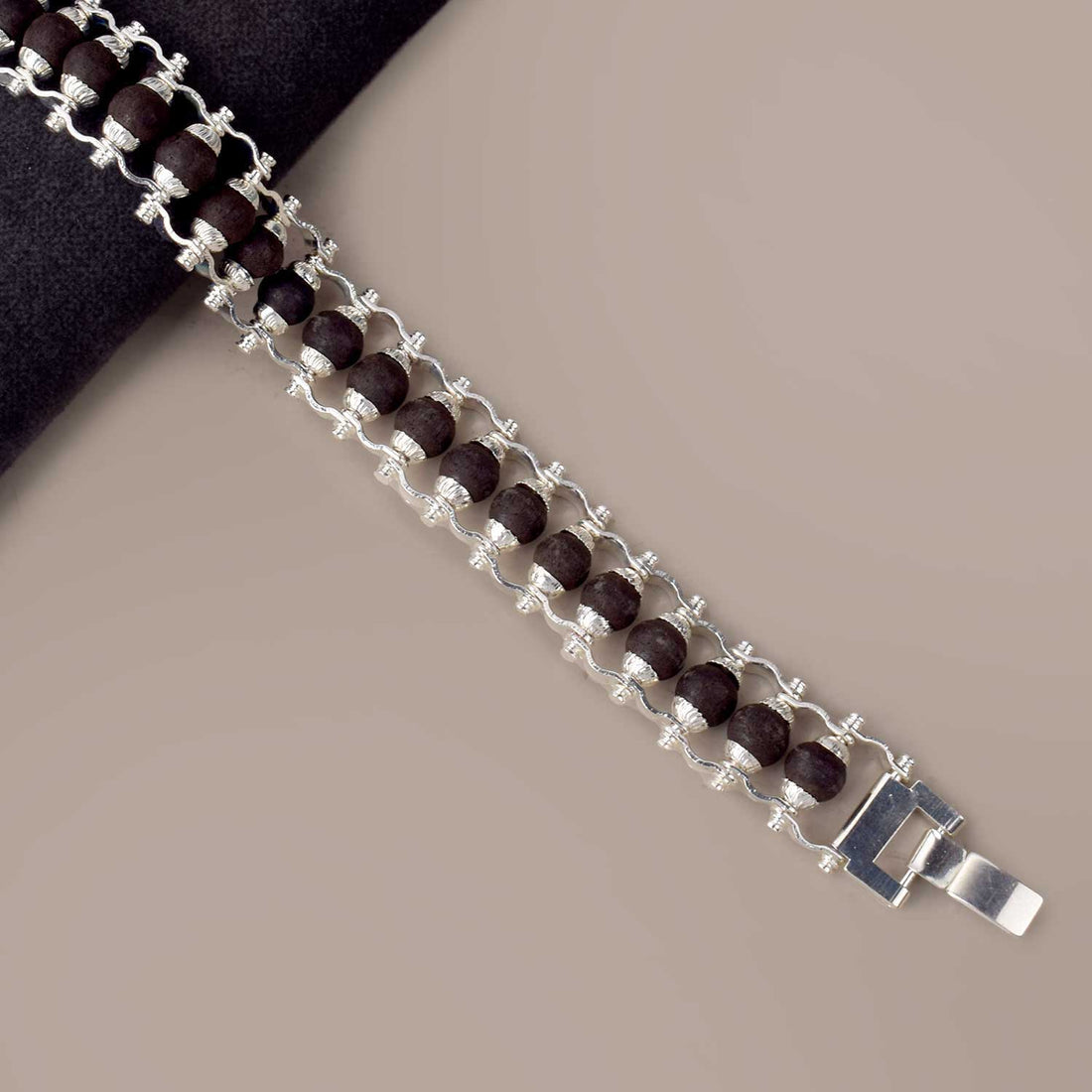 Silver Plated Karungali Bracelet – Govt Certified Premium IGP Spiritual Wear