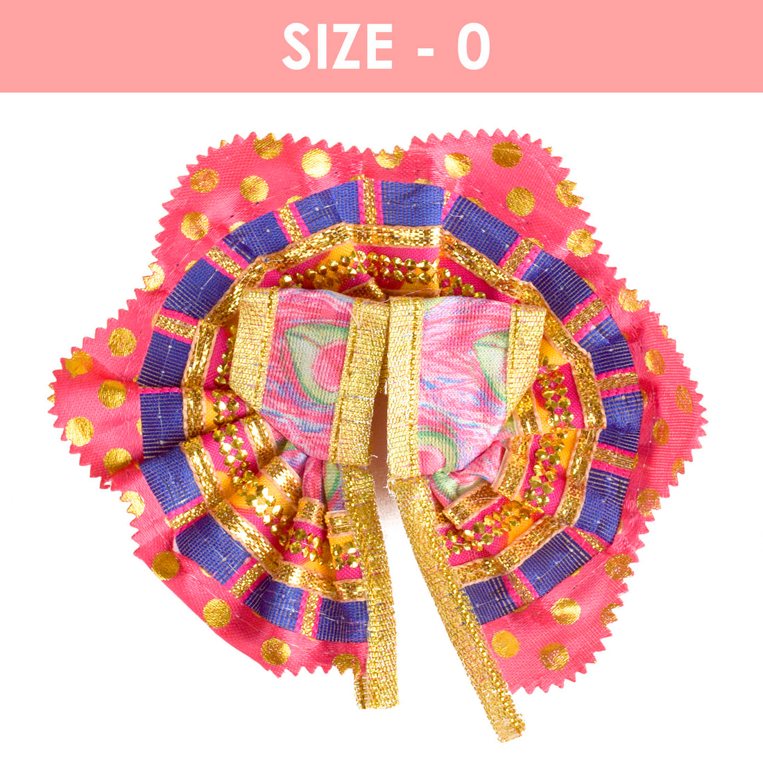 Delightful Laddu Gopal Outfit with Polka Dot Border