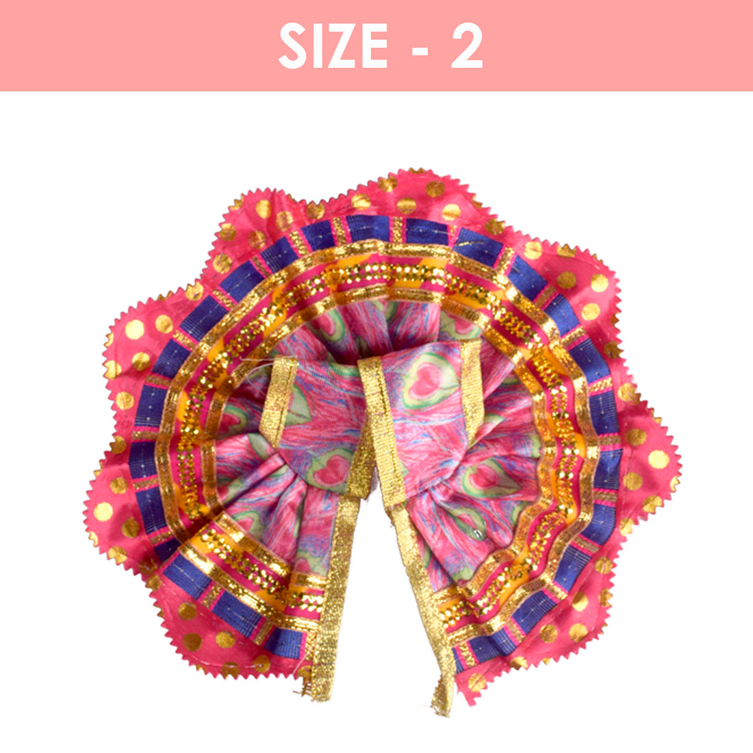 Delightful Laddu Gopal Outfit with Polka Dot Border