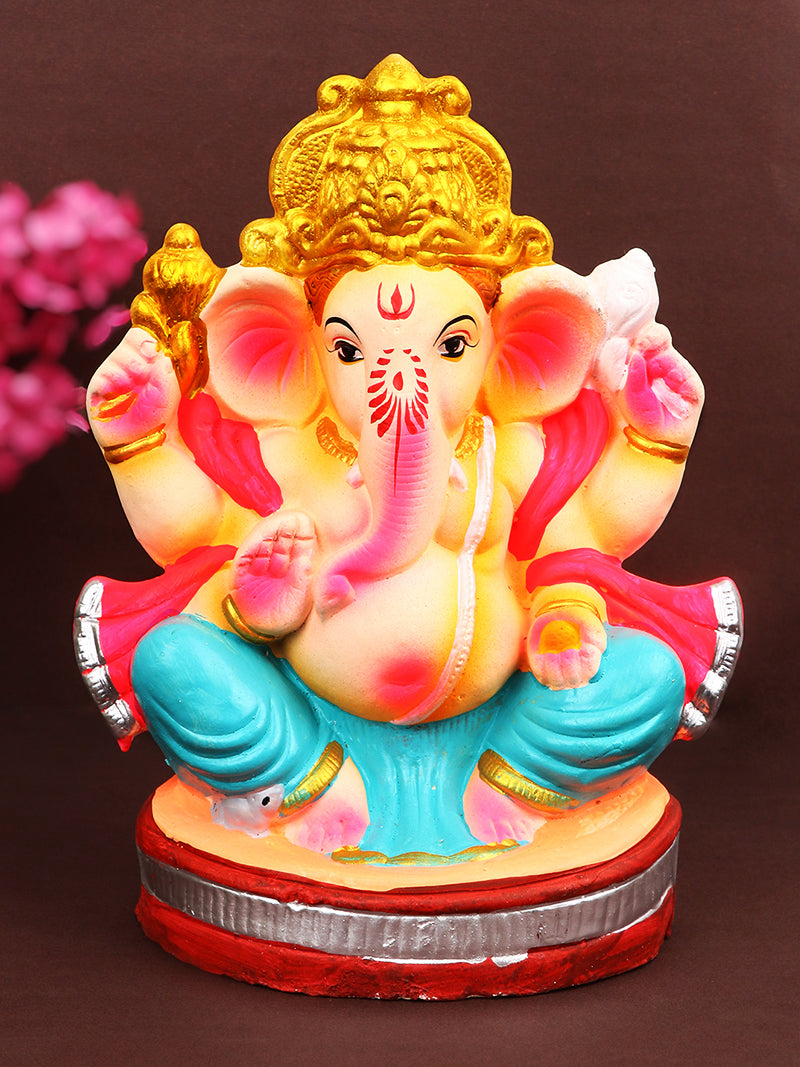 8 Inch Vikat Eco-Friendly Ganesha Idol | Indiaβs Largest Pooja Accessories Brand β www.satvikstore.in