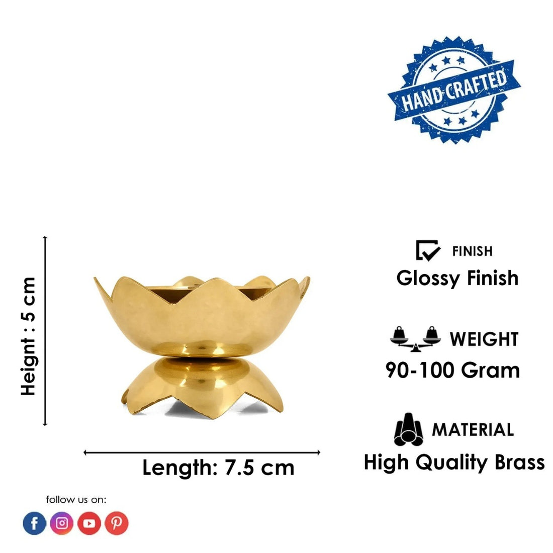 Brass Lotus Kamal Shape Diya