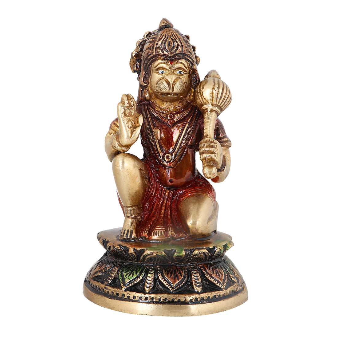 5 Inch Brass Bajrangbali Hanuman Statue