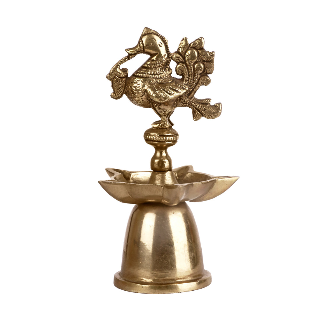 Peacock Brass Diya