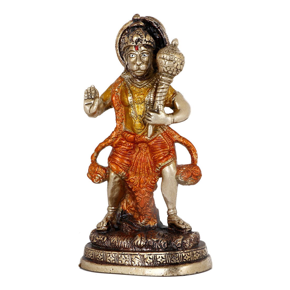 6.5 Inch Graceful Brass Hanuman Bajrangbali Statue