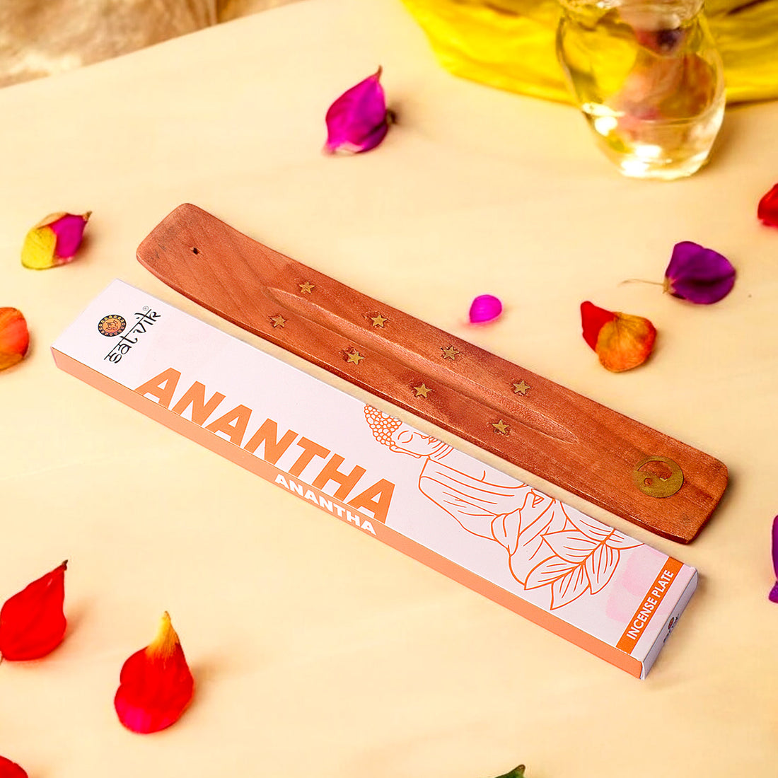 The incense holder plate has an elegant design and is ideal for peaceful meditation and sacred home décor.India’s Largest Pooja Accessories Brand – www.satvikstore.in