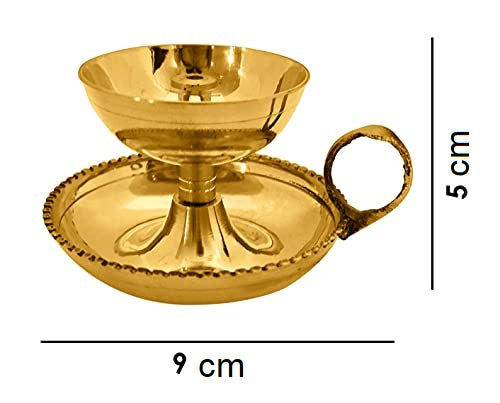 Pure Brass Aarti Akhand Diya With Ring Holder
