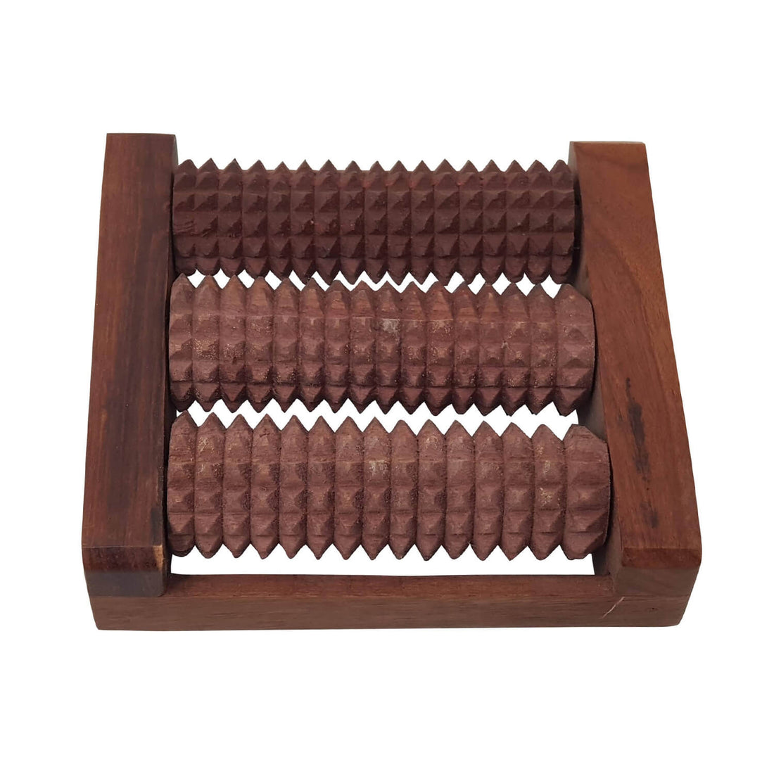 3 Row Wooden Feet Massager – Natural Reflexology for Foot Relaxation