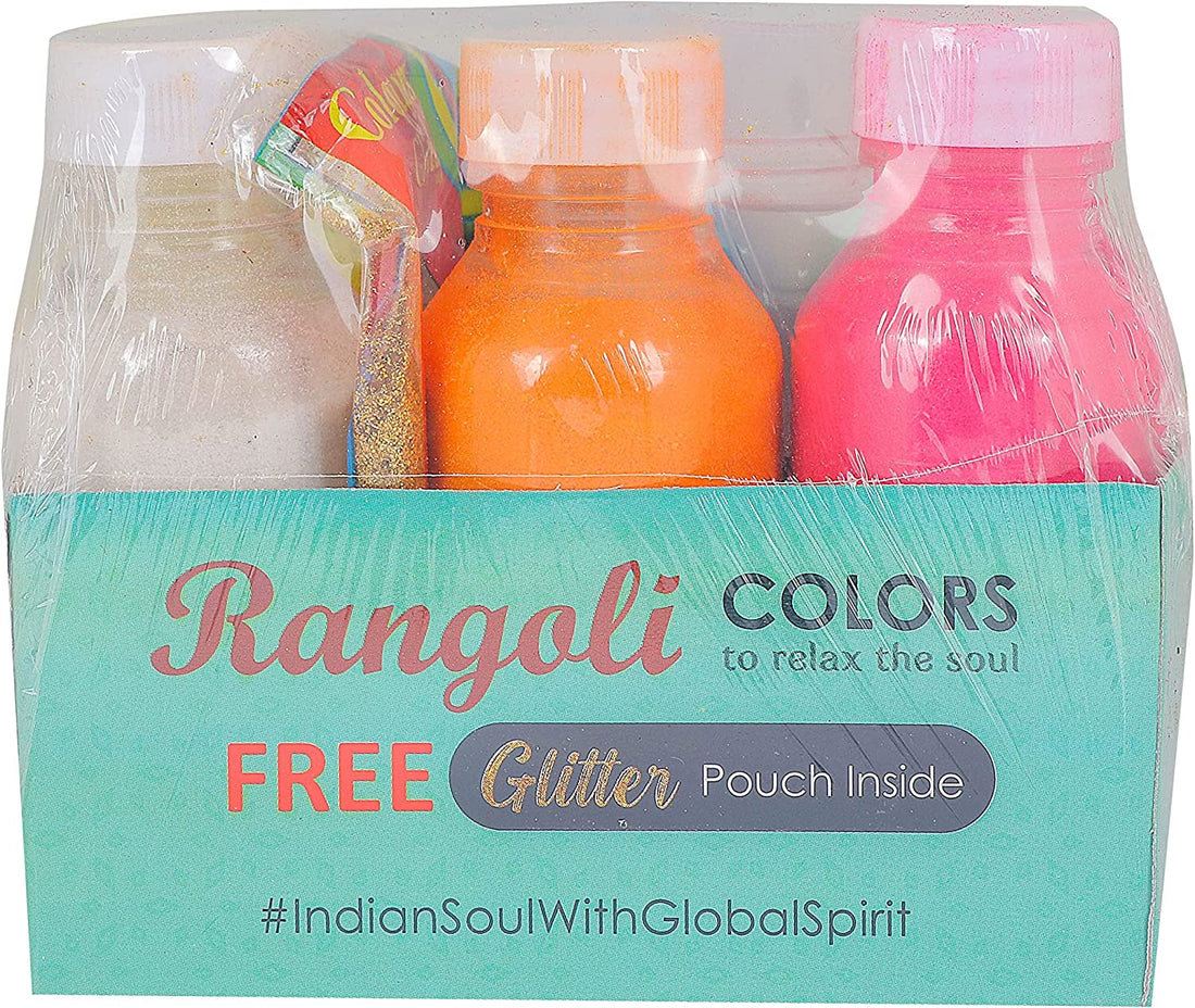 Water Floating Rangoli Colors (6 Pc Bottle Pack)