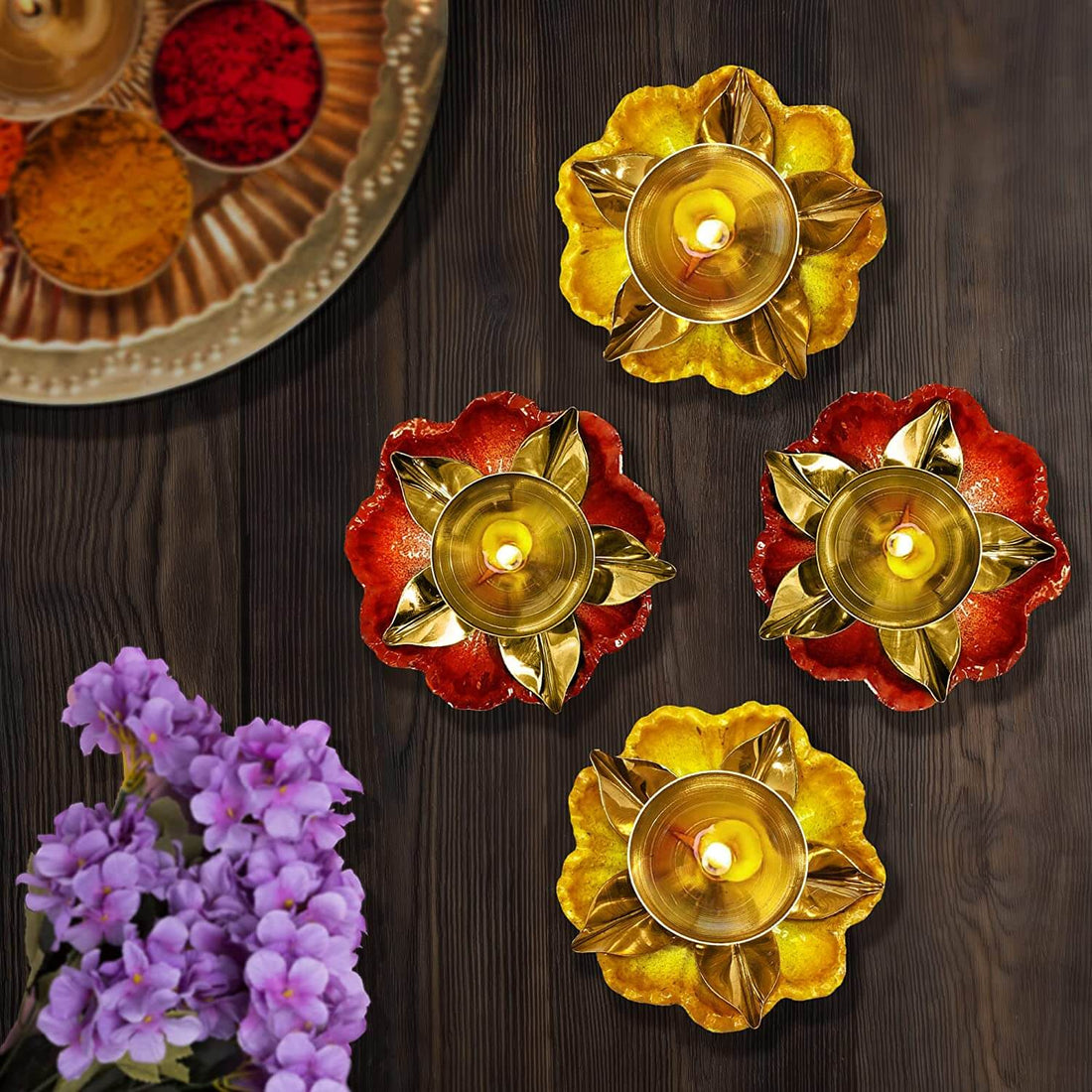 Brass Amayra Lotus Kamal Diya
