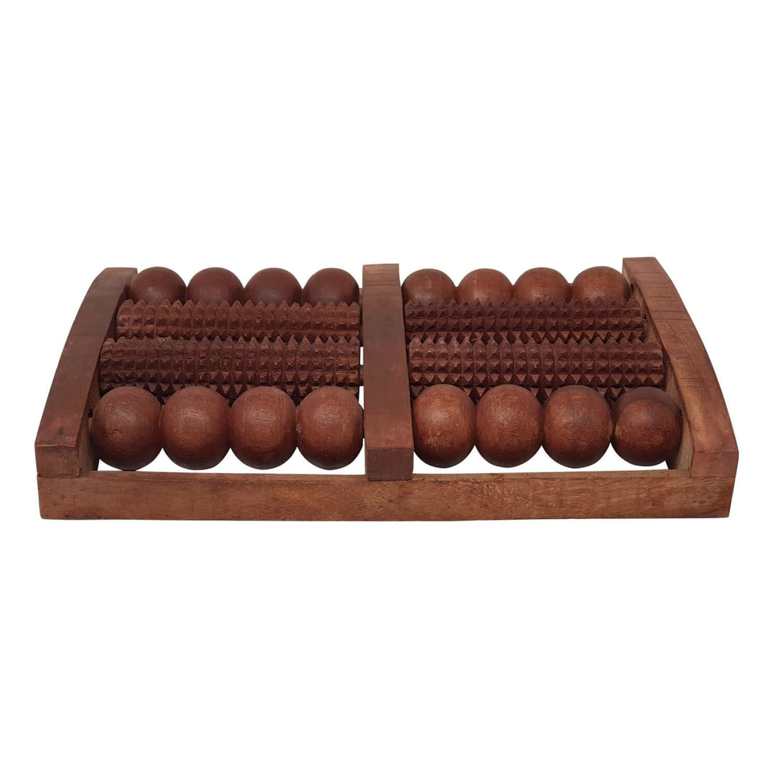 8 Row Wooden Dual Feet Massager – Foot Relaxation & Stress Relief