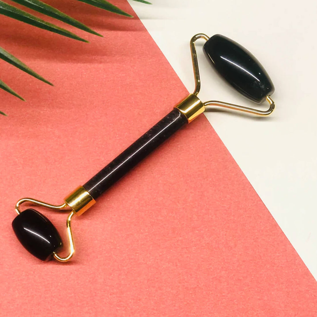 Black Obsidian Face Roller with Gua Sha – Detox & Glow Naturally