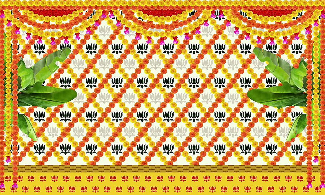 Backdrop Clothes Print Flower Design White Color