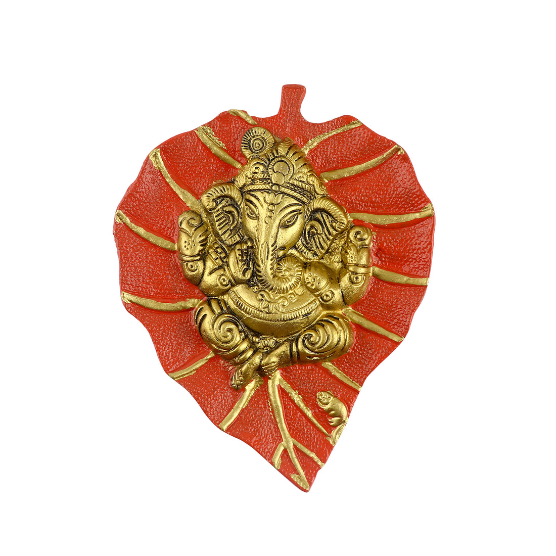 1 Pc Lord Ganesh on Leaf Patta Wall Hanging