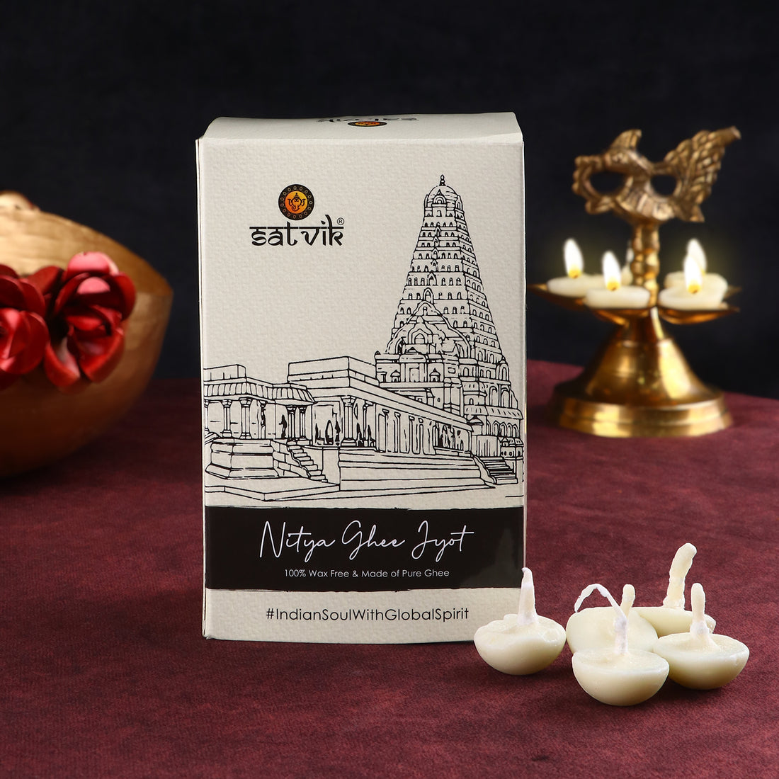 50 Pc Pure Desi Ghee Diya Wicks (Wax Free)