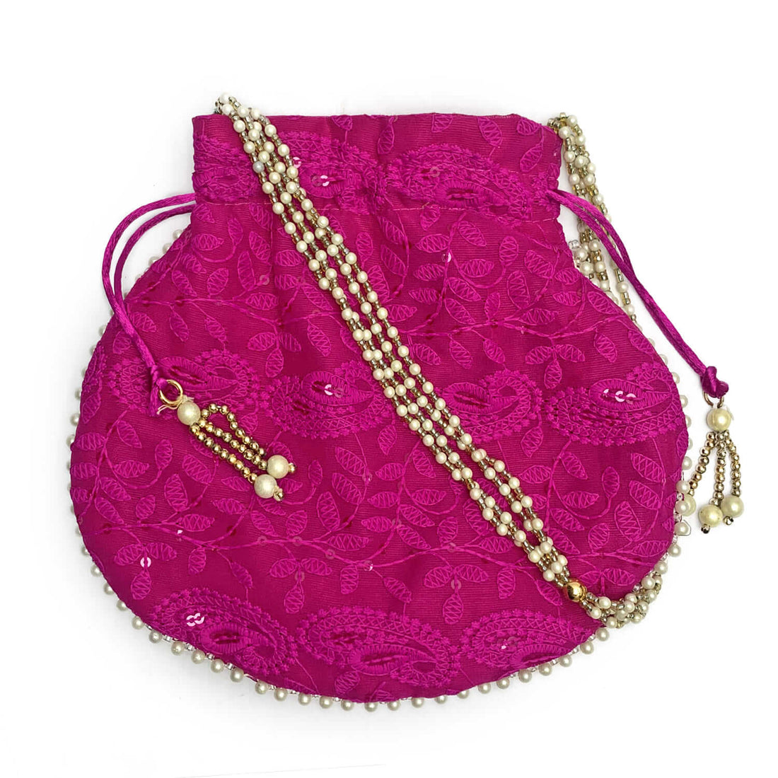 Ethnic Round Embroided Potli Pouches