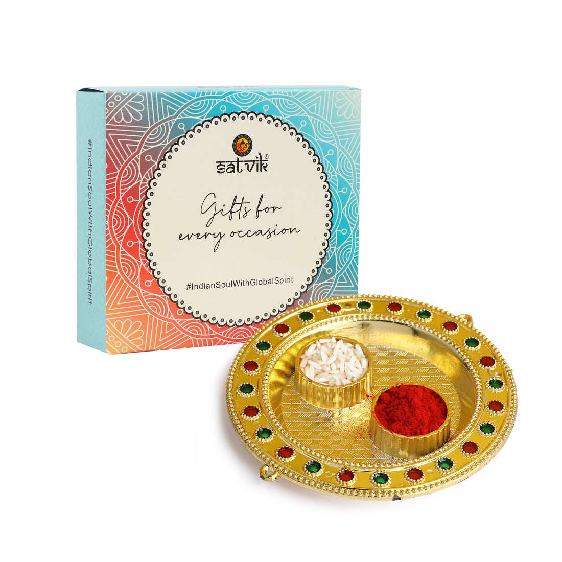 Attractive Round Roli Akshat Platter