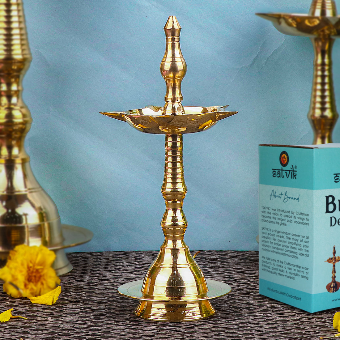 14 Inch Beautiful Brass Kerala Inauguration Diya