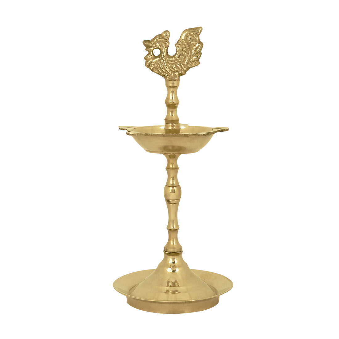 6.5 Inch Brass Peacock Kerala Diya