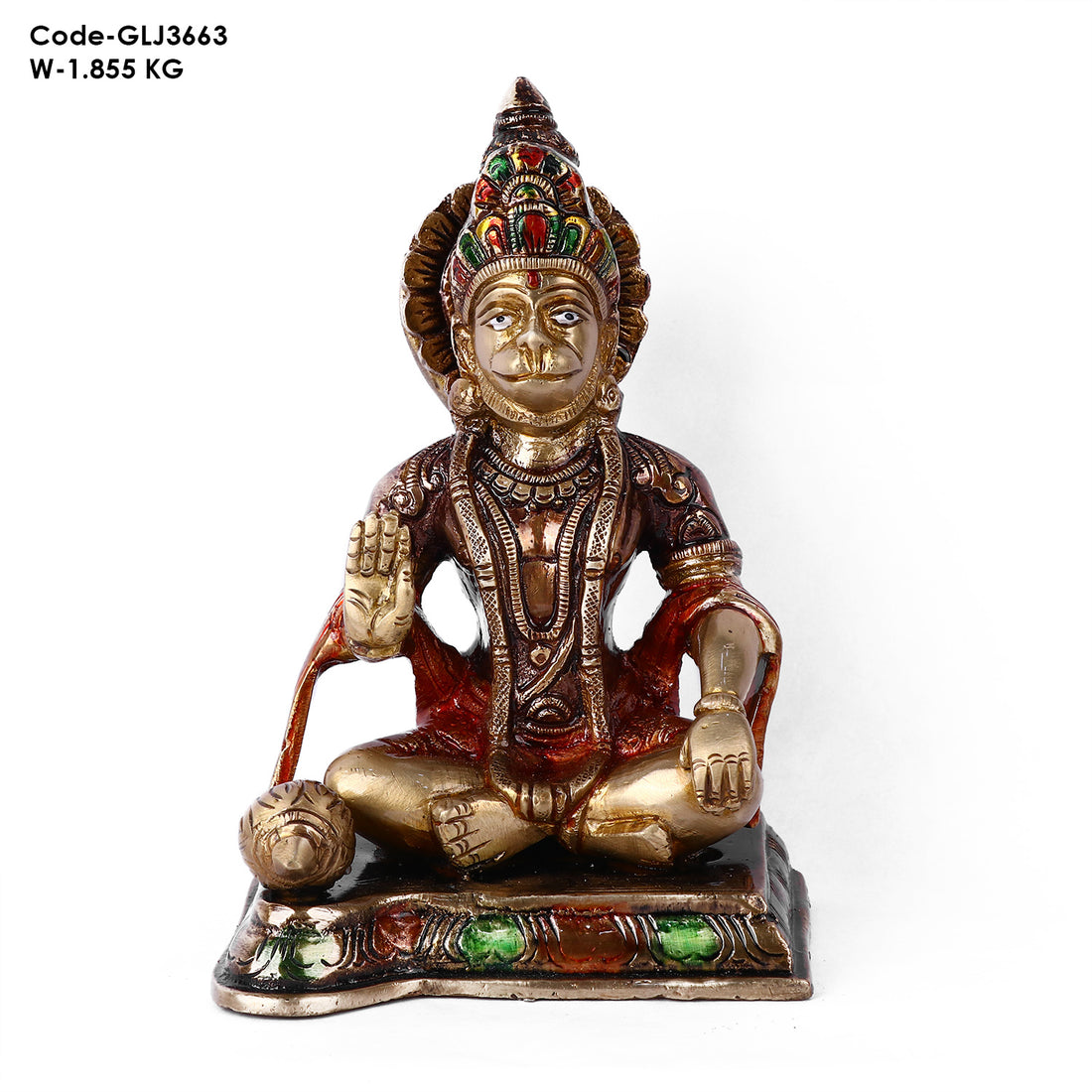 6.3 Inch Divya Brass Hanuman Idol